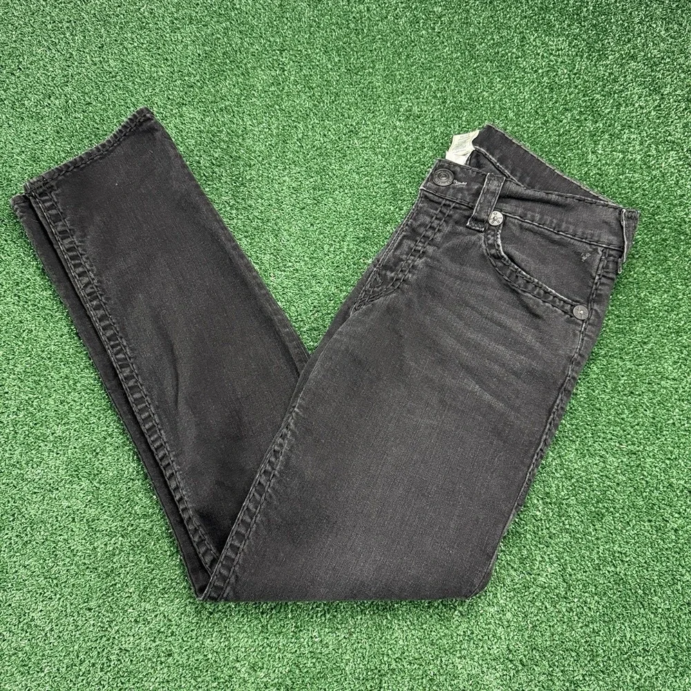 True Religion Geno Super T Men's Straight Denim Jeans Size 36x32 Black